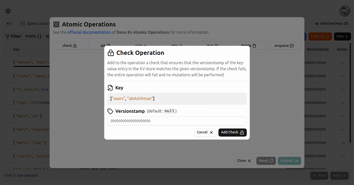 Check Atomic Operation screenshot (light)