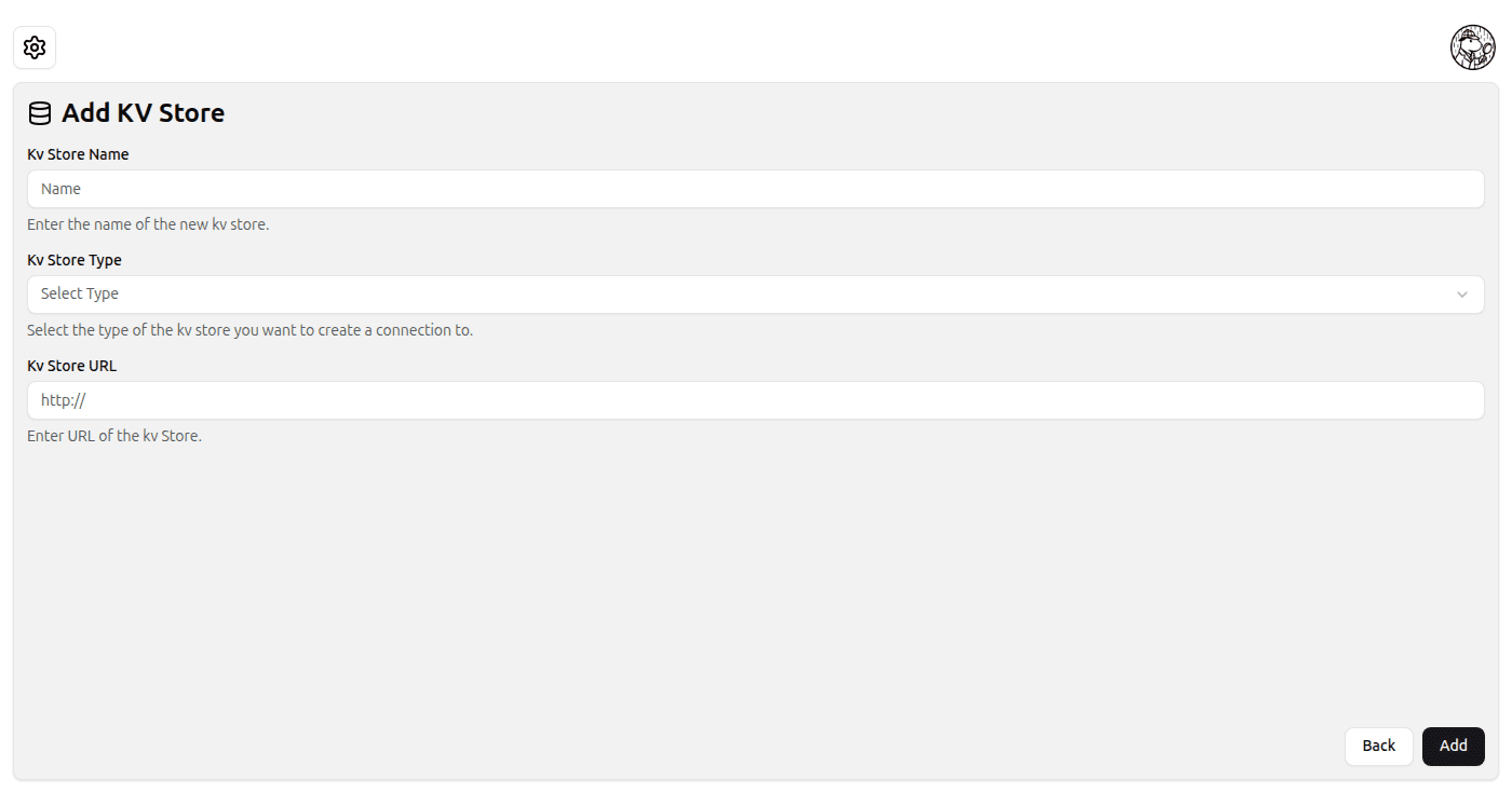 KV Store Form screenshot (light)