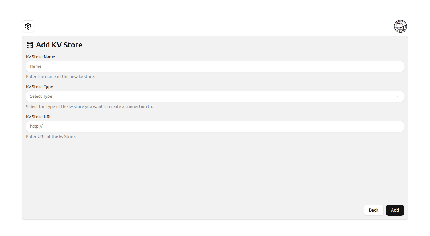 KV Store Form screenshot (light)