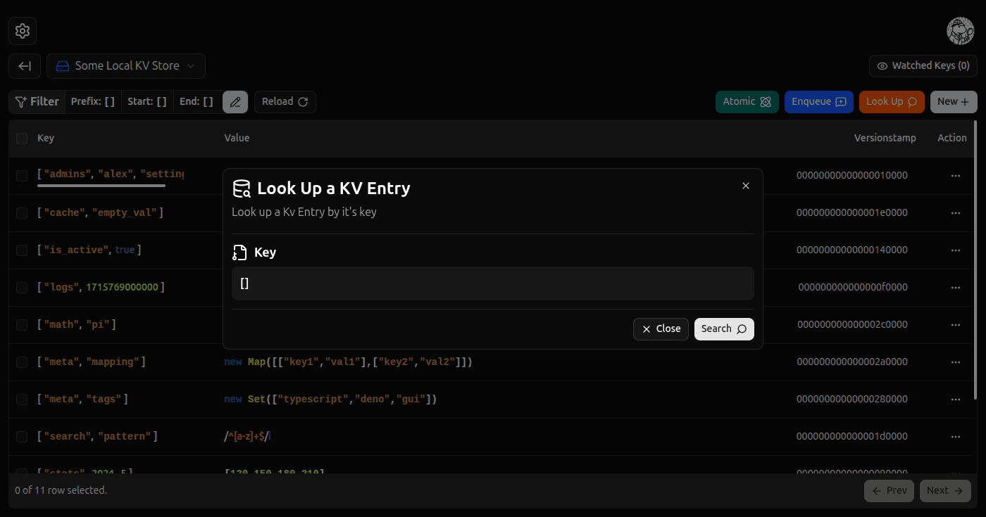 Lookup Entry form screenshot (dark)