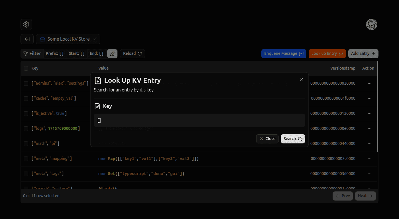 Lookup Entry form screenshot (dark)