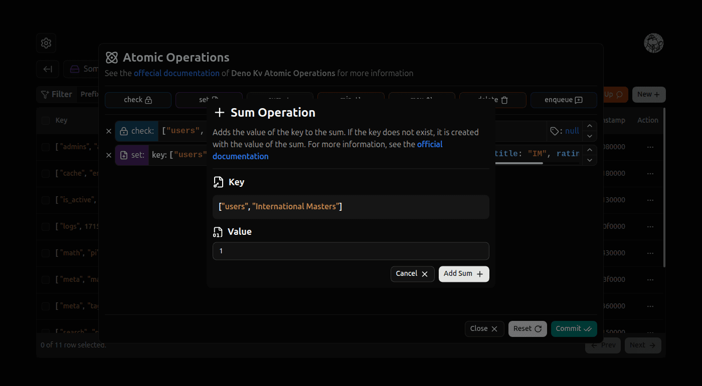 Sum Atomic Operation screenshot (dark)